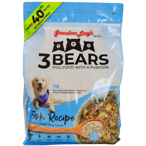Grandma Lucy's 3 Bears Fish Formula Freeze-Dried Dog Food 8lb - Poudre Pet and Feed Supply